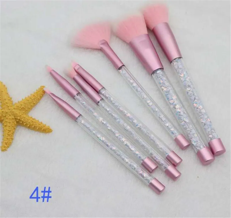 7 st glitter kristal make-up borstel set diamant pro markeerstift borstels concealer make-up borstel geschenk DHL gratis verzending