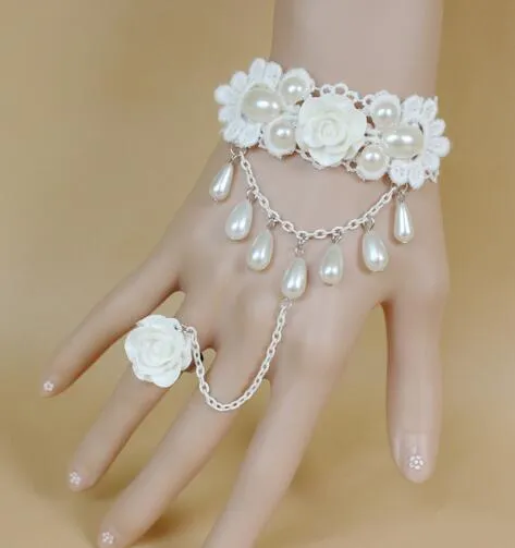 Exquisite Pearl Lace Wedding Bracelet Timeless Elegance for the Modern Bride