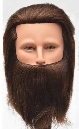 100% Human Hair Training Mannequin avec têtes de coiffeurs Hommes Mannequin Tête avec école de beauté humaine