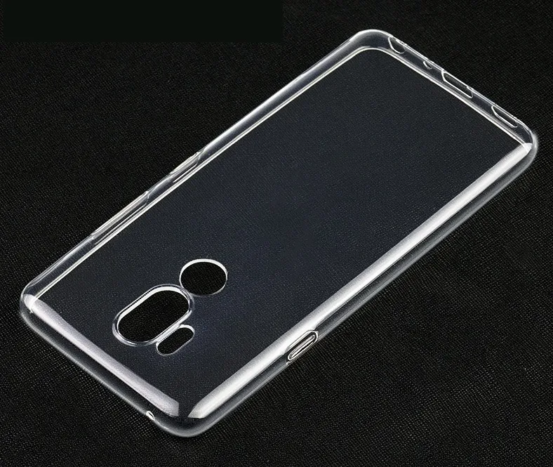1.0mm Crystal Clear Soft TPU Case Cover för LG Q6 Q7 Q8 V30 V40 G5 G6 G7 100PCS