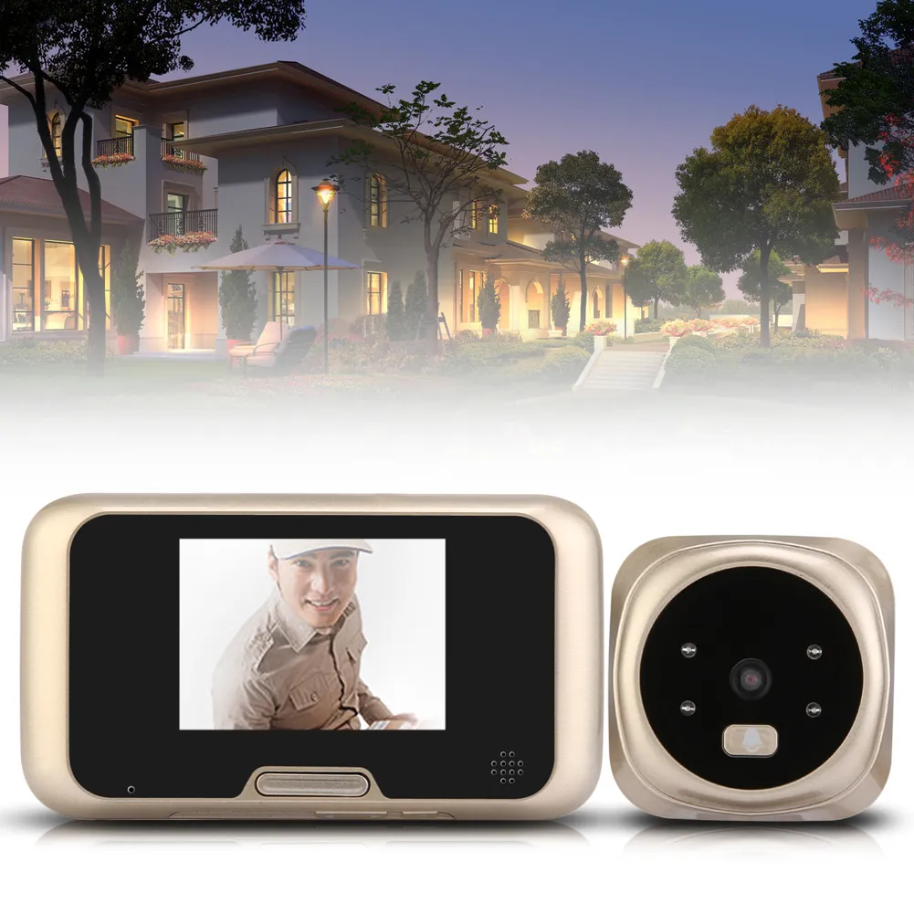 3.2 بوصة HD Digital LCD Poephole Viewer Door Magic Eye Doorbell Color IR Camera Night الإصدار TFT شاشة عرض LED