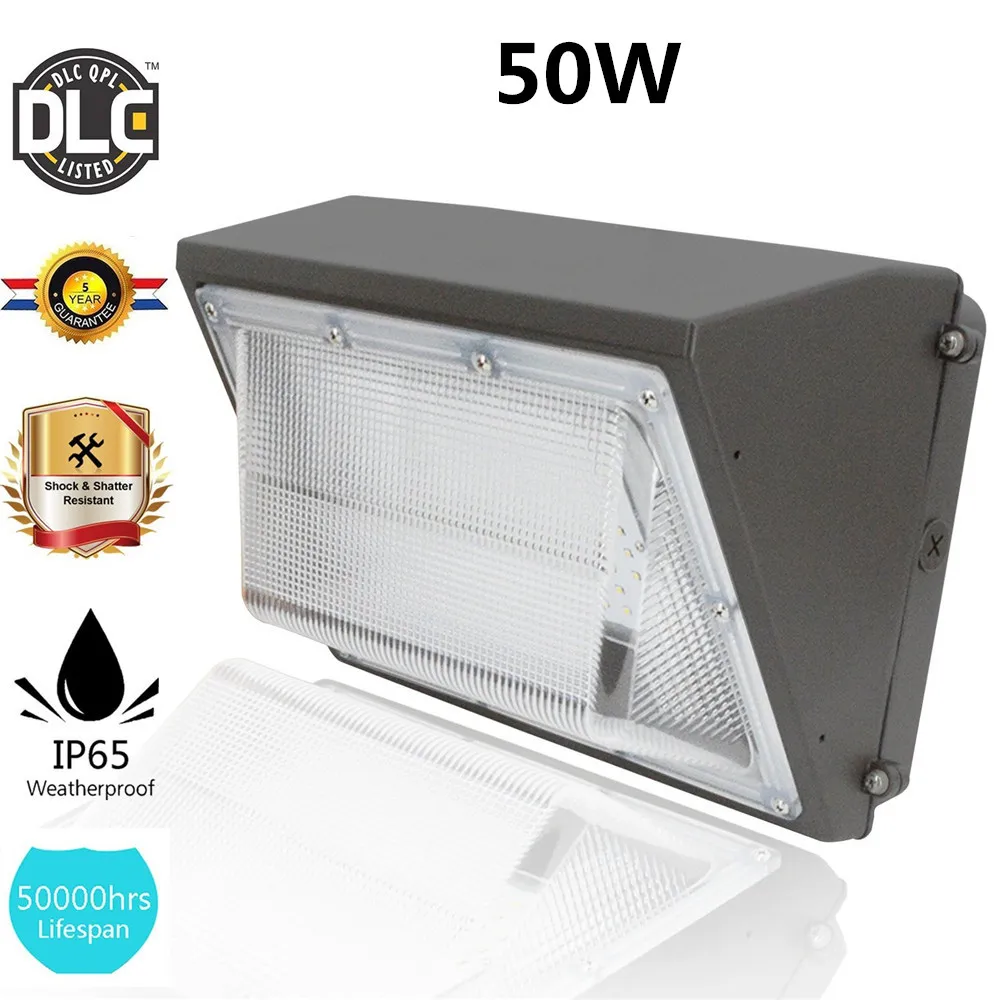 Verlichting 50W 80W 100W 120 W Muurpakket LED met IP65 Waterdichte Mini LED Wall Pack Wall Mount LED-verlichting AC110-277V UL DLC