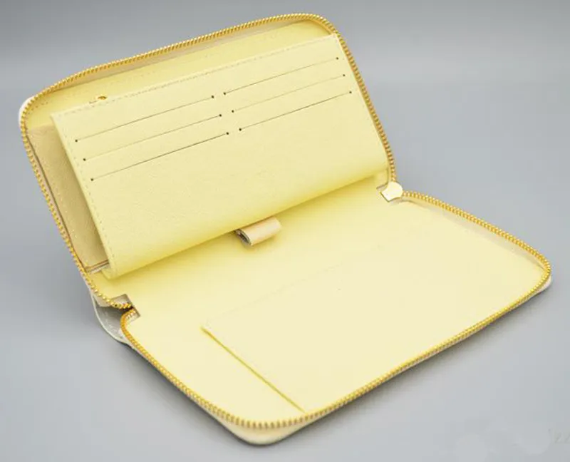 Bütün klasik standart cüzdan moda deri uzun çanta para çantası fermuar poşeti para cep tarih kodu not bölme debriyajı 6280f