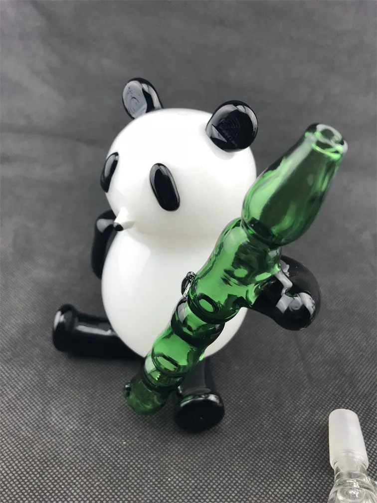 Bong panda en verre entier 2018, bol en verre personnalisé pour transport14mm4890432