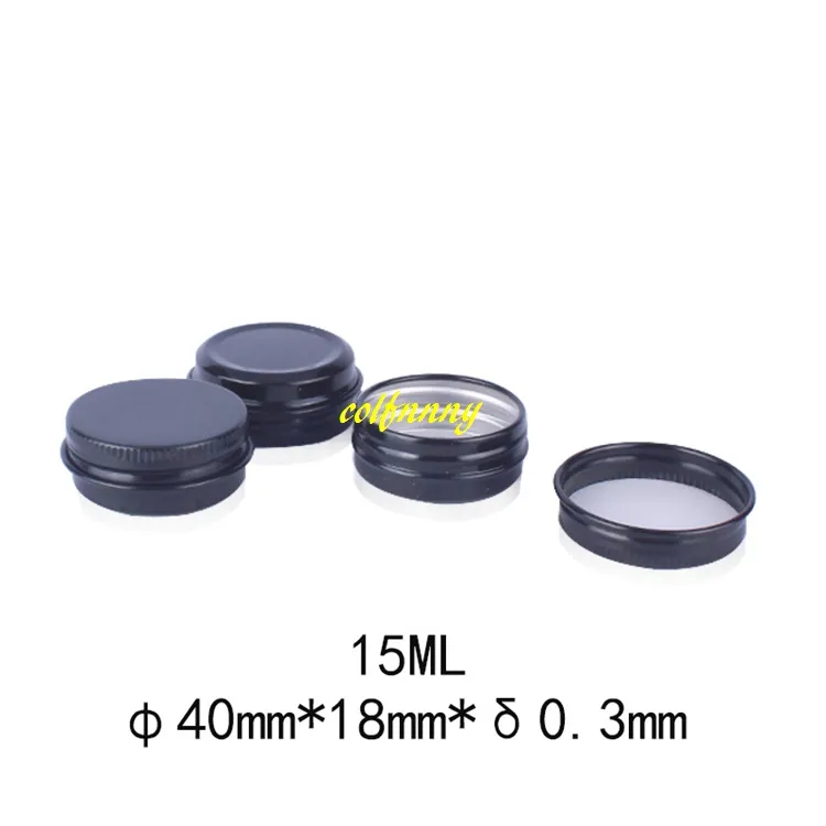 15g Black Aluminum Jar 15ML Empty Small Lip Oil Cosmetic Eye Cream Bottle Batom Travel Lotion Tin Container