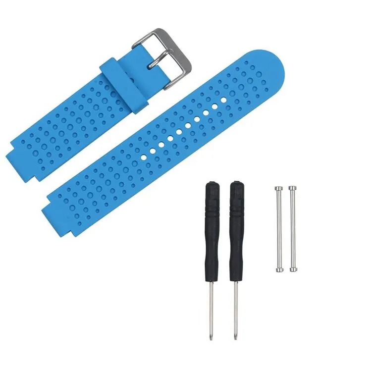 Alça de pulso silicone pulseiras de relógio de substituição para Garmin Forerunner 220 230 235 630 620 735XT Assista bracelete Com Ferramentas Pinos