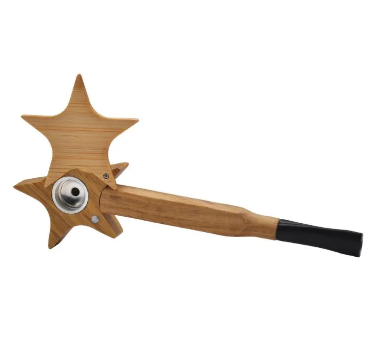 Metal folded wood pipe portable creative Mini Star Pipe