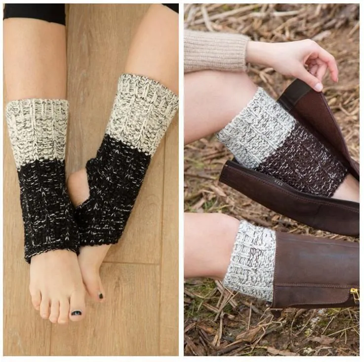 Knitted Leg Warmers for Dancer Boot Cuffs for Kids Yoga Socks