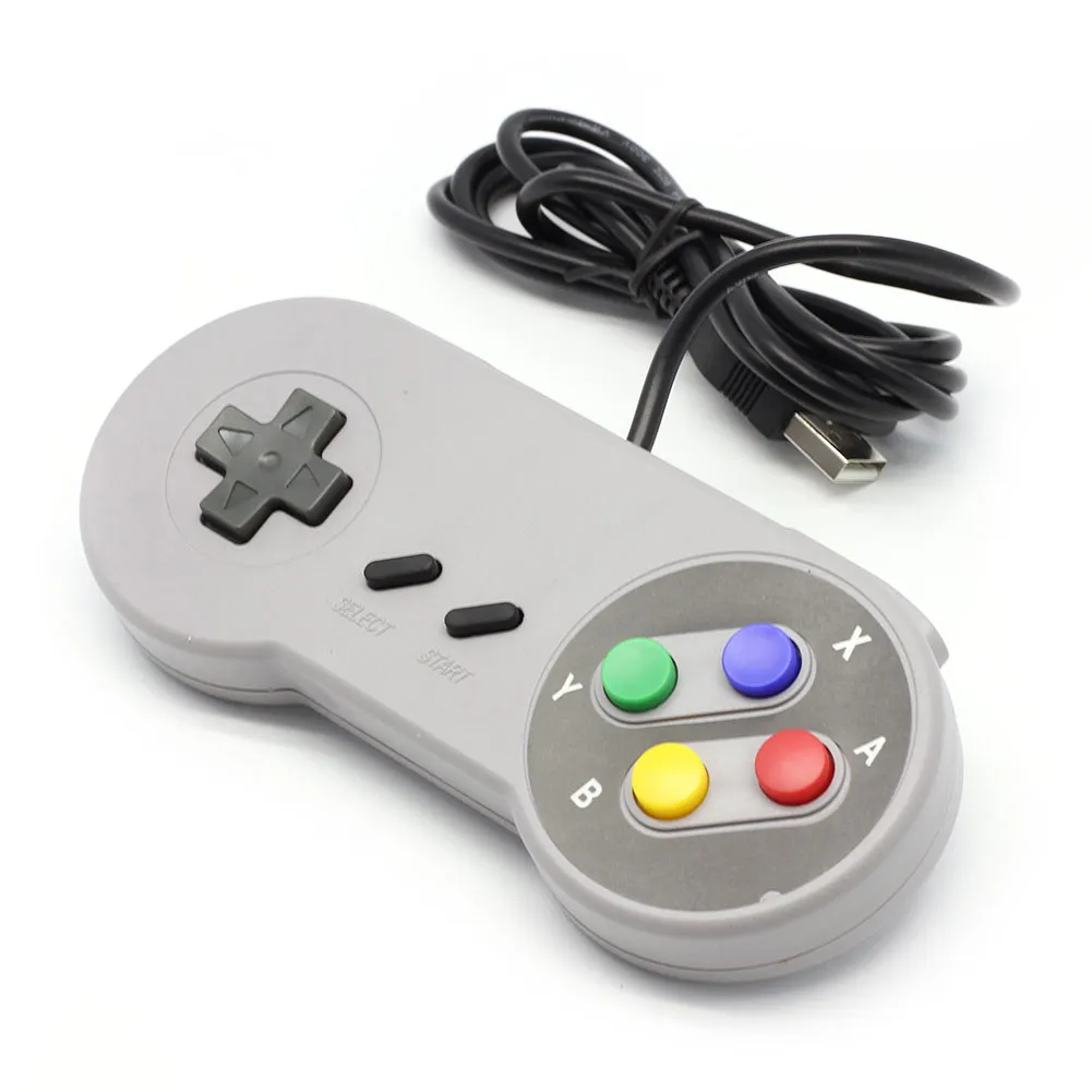 Retro controlador usb joystick joystick para pc mac super snes gamepad controladores de jogo dhl fedex ups frete grátis