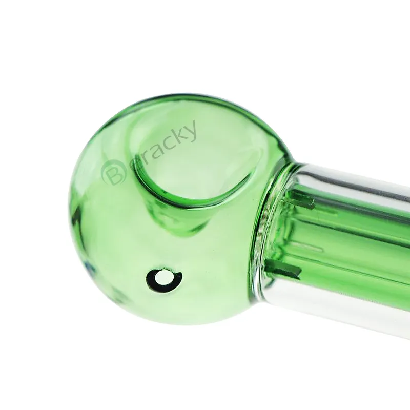 Glass Spoon Pipes With Side Carb Hole 6 Inch Length Glass Smoking Water Pipes For Dry Herb Tobacco Bubbler Hand Pipes