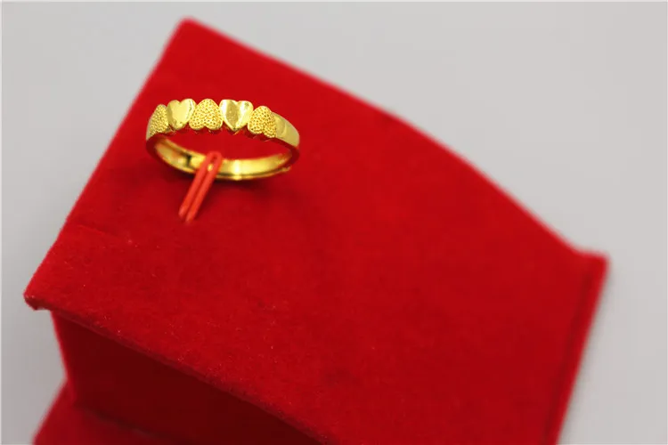 2018 Nueva moda exquisita Anillo de oro chapado Aberturas Anillo de oro ajustable 4 selección de estilo amor corazón Pareja Anillo Joyería de boda