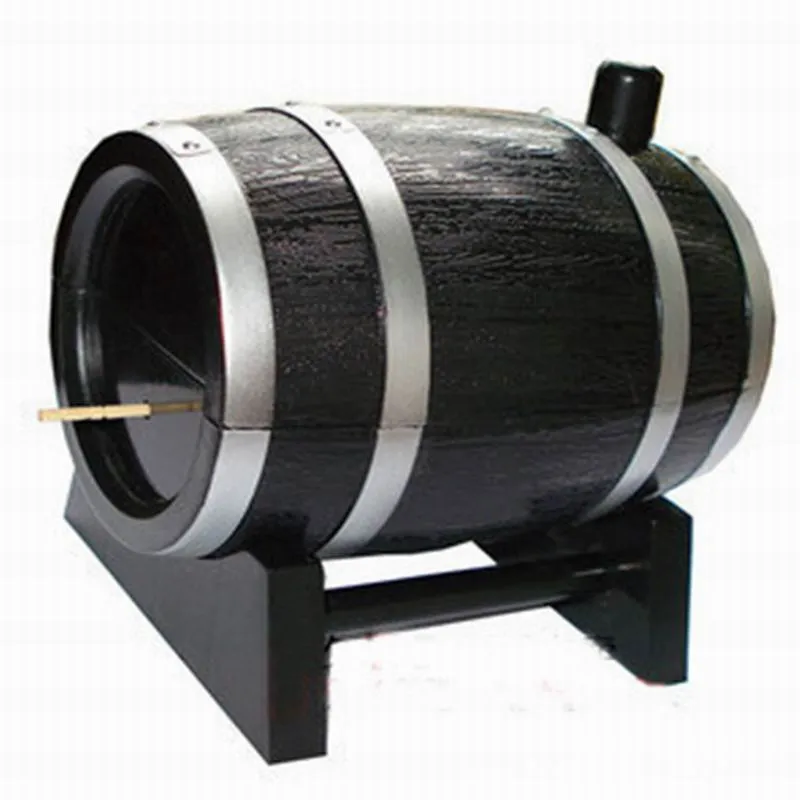 Ny Hot Sell 60 st Creative Wine Barrel Form Automatisk Tandpetare Hållare Bomull SWAB Case Box Container Slumpmässig Färg