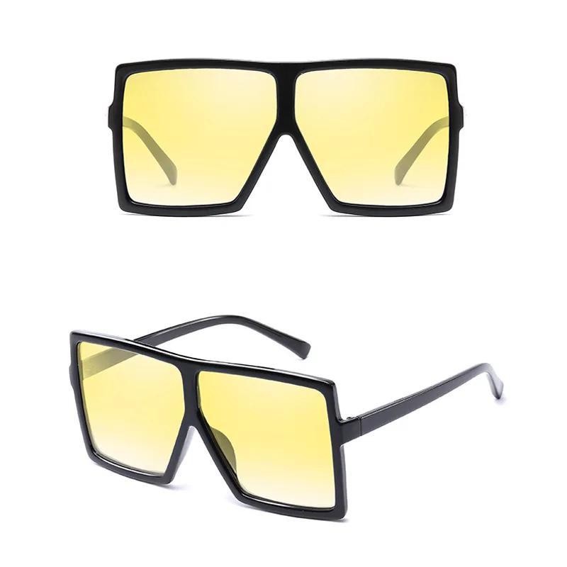New Square Oversized Sunglasses for Women Fashion Sun Glasses Lady Brand Designer Vintage Shades Gafas Oculos de sol UV400