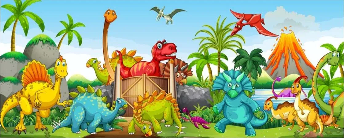 Dinosaur on sale cartoon wallpaper
