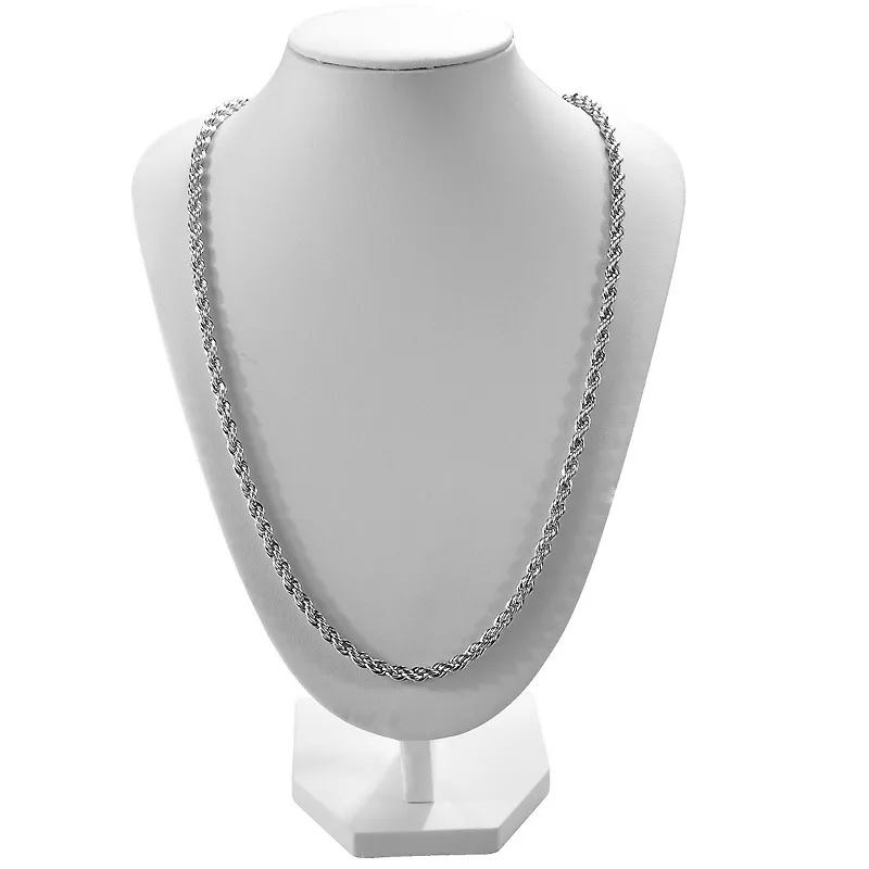 Collier Argent 925/1000, Chaîne Torsadée Avec Pendentif Cartouche - Occasion, 11 Grammes