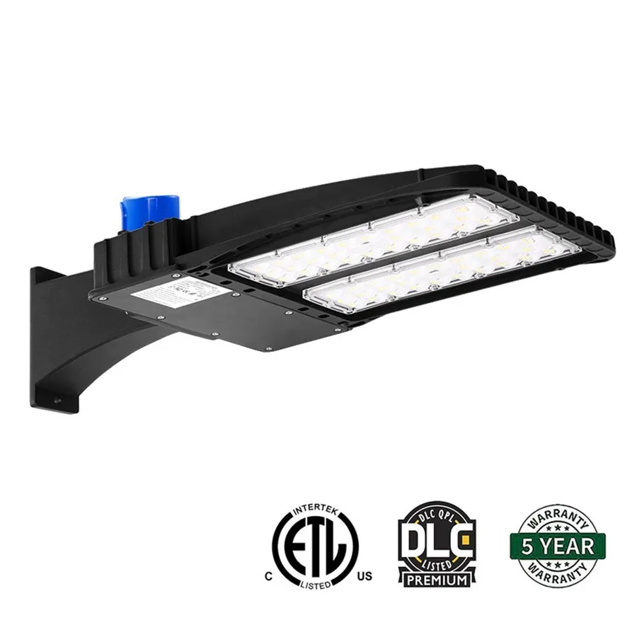 LED Shoebox Parking Lights 100W 150W 200W IP66 Waterproof Outdoor Street Pole Light with UL & DLC Listed