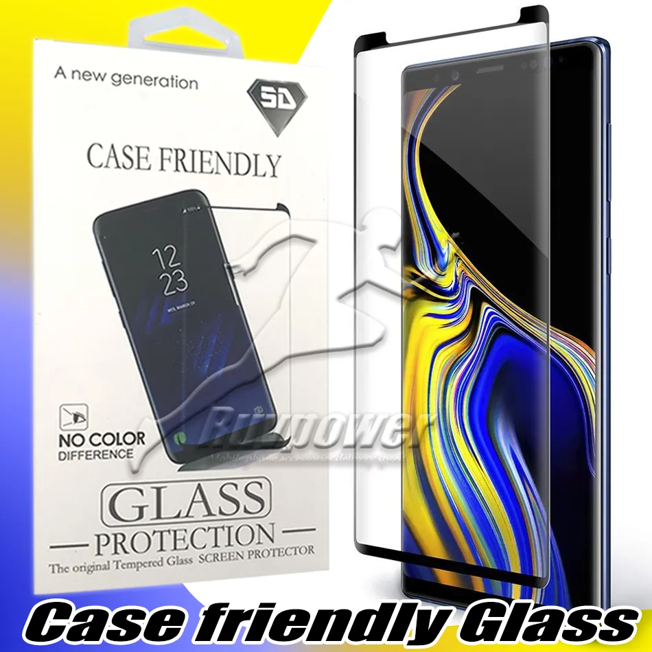 Screen Protector voor Samsung Galaxy S10 S10E Note 9 10 Plus S9 8 S8 Case Friendly Gehard glas met pakket