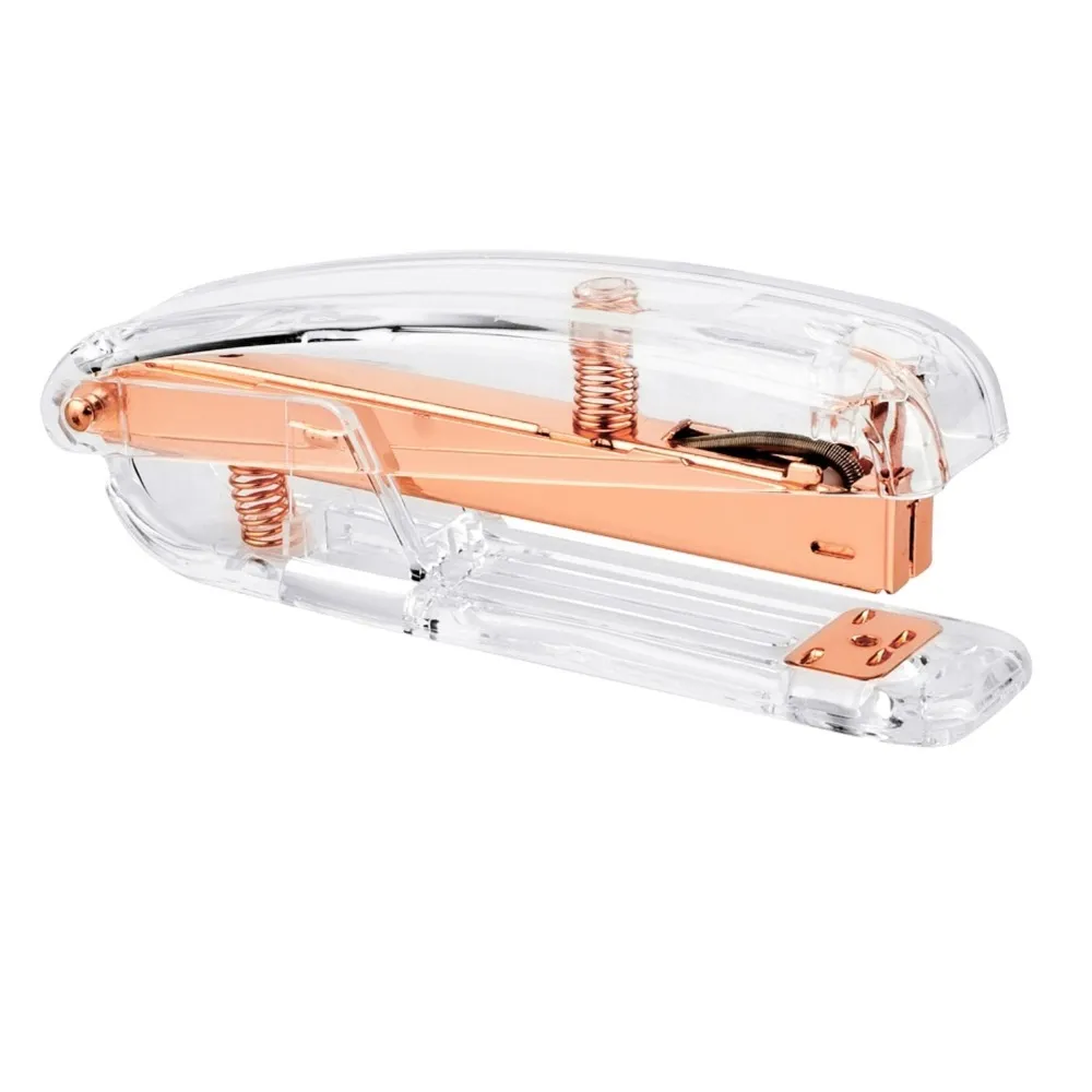 Rose Gold Stapler Edition Metall-Handhefter 24/6 26/6 inklusive 100 Stück Heftklammern, Bürozubehör, Schulbedarf