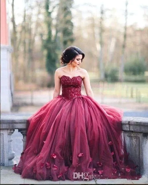 Burgundy quinceanera dresses best sale 2018