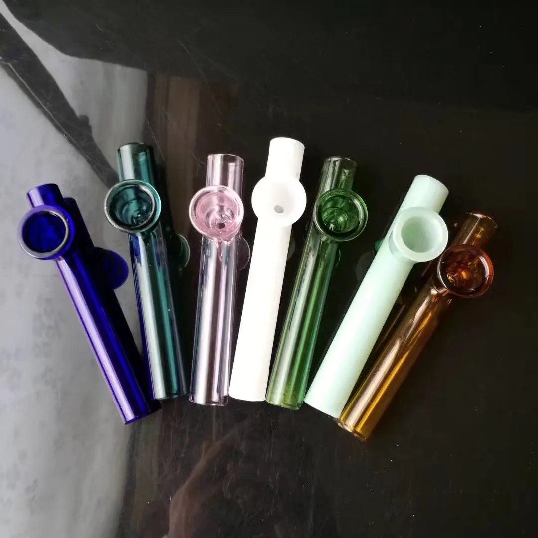 Hookahs Color funnel pipe with logo Wholesale Glass Hookah, Glass Water Pipe Fittings,