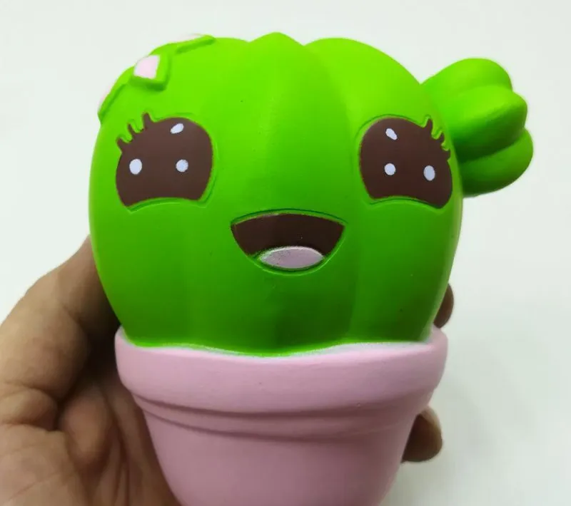 Venta al por mayor Cactus Squishy Slow Rising Soft Collection Decoración Accesorios para la cabeza