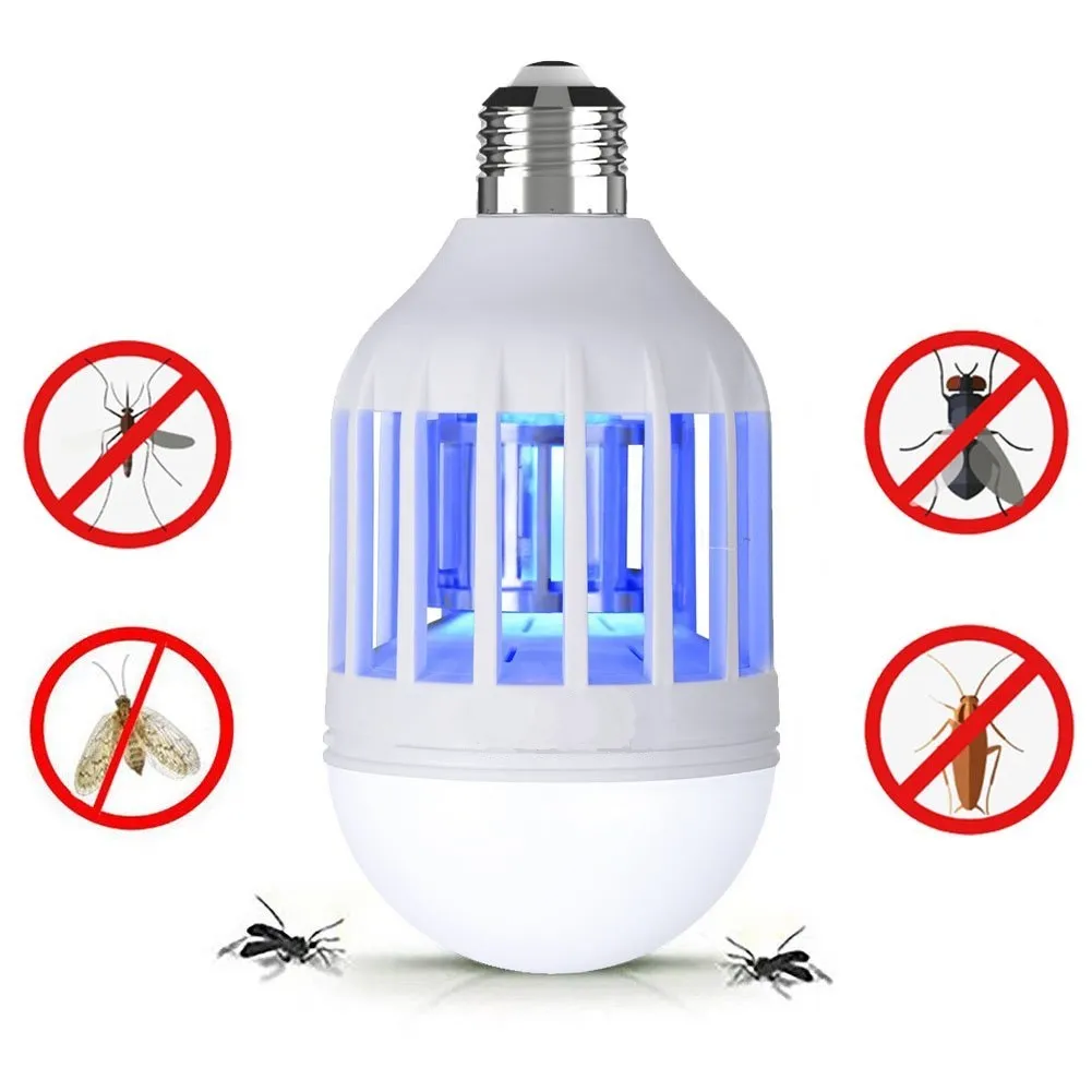 Mosquito Killer Lamp, Bug Zapper Gloeilamp, Elektronische Insect Killer, Past in E26 / E27 Gloeilamp Socket, Mosquito Trap Nachtlampje