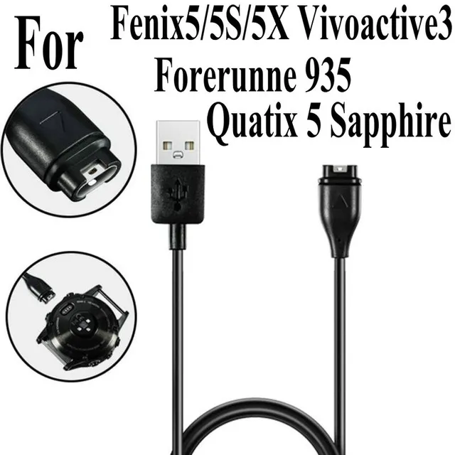 Snelle oplader oplaadsynchronisatiegegevenskabel kabel voor Garmin Fenix ​​5 plus 5s 5x Fenix5 5 S x Forerunne 935 vivoactieve 3