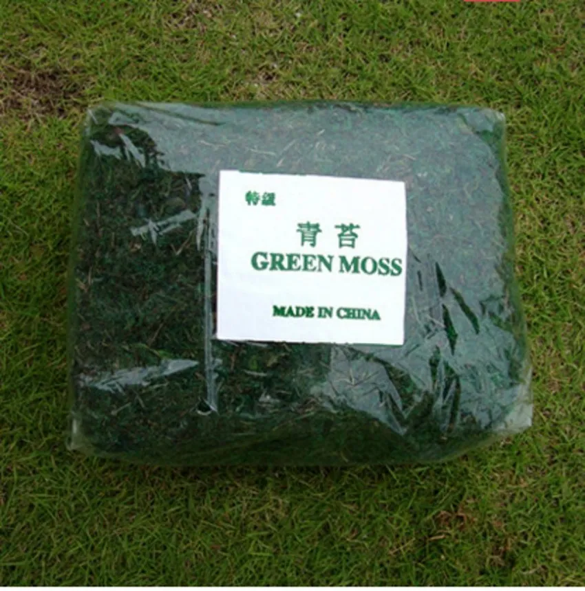 300g/bag Keep dry real green moss decorative plants vase artificial turf silk Flower accessories for flowerpot decoration