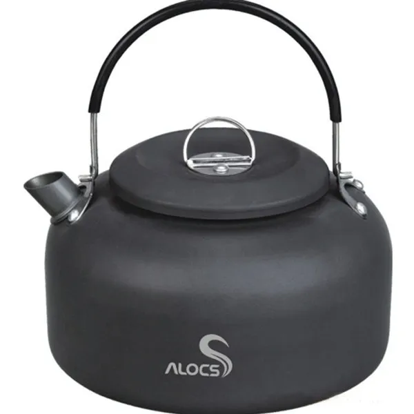 Alocs CW-K03 1.4L Bollitore per acqua all'aperto Campeggio Picnic Teiera da cucina Kit bollitore in lega ultra leggera in lega di alluminio