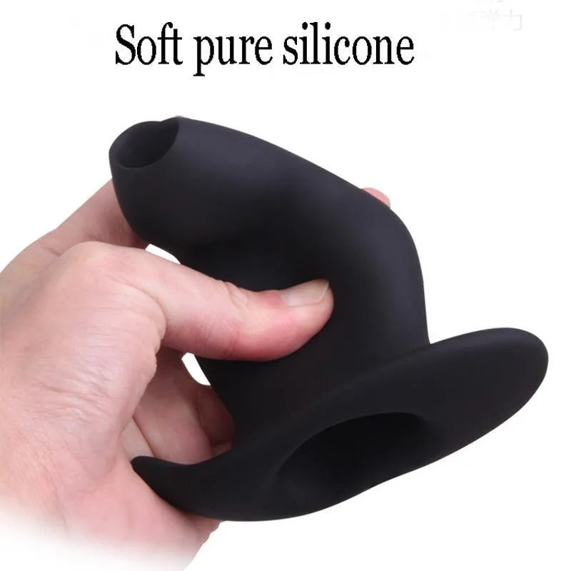 Plug à bout creux Speculum Speculum en silicone souple Plug G Plugs anus Spot Anema Anal Cleaning Sex Toys for Men and W2625031