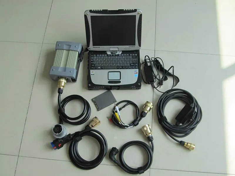 Outil de diagnostic mb star c3 pro, ordinateur portable cf19, écran tactile avec super ssd, ensemble complet rapide, garantie de 2 ans