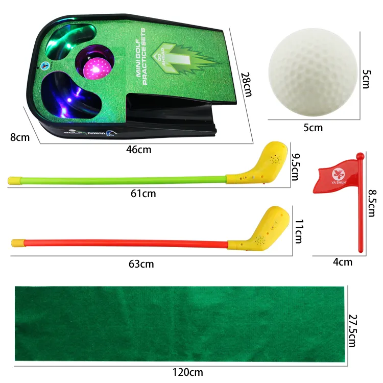 Kids Golf Play Set Toddler Baby Plastic Toy Outdoor Golfball Fitness Competitive Interactive Outdoor Golf Sports Toys
