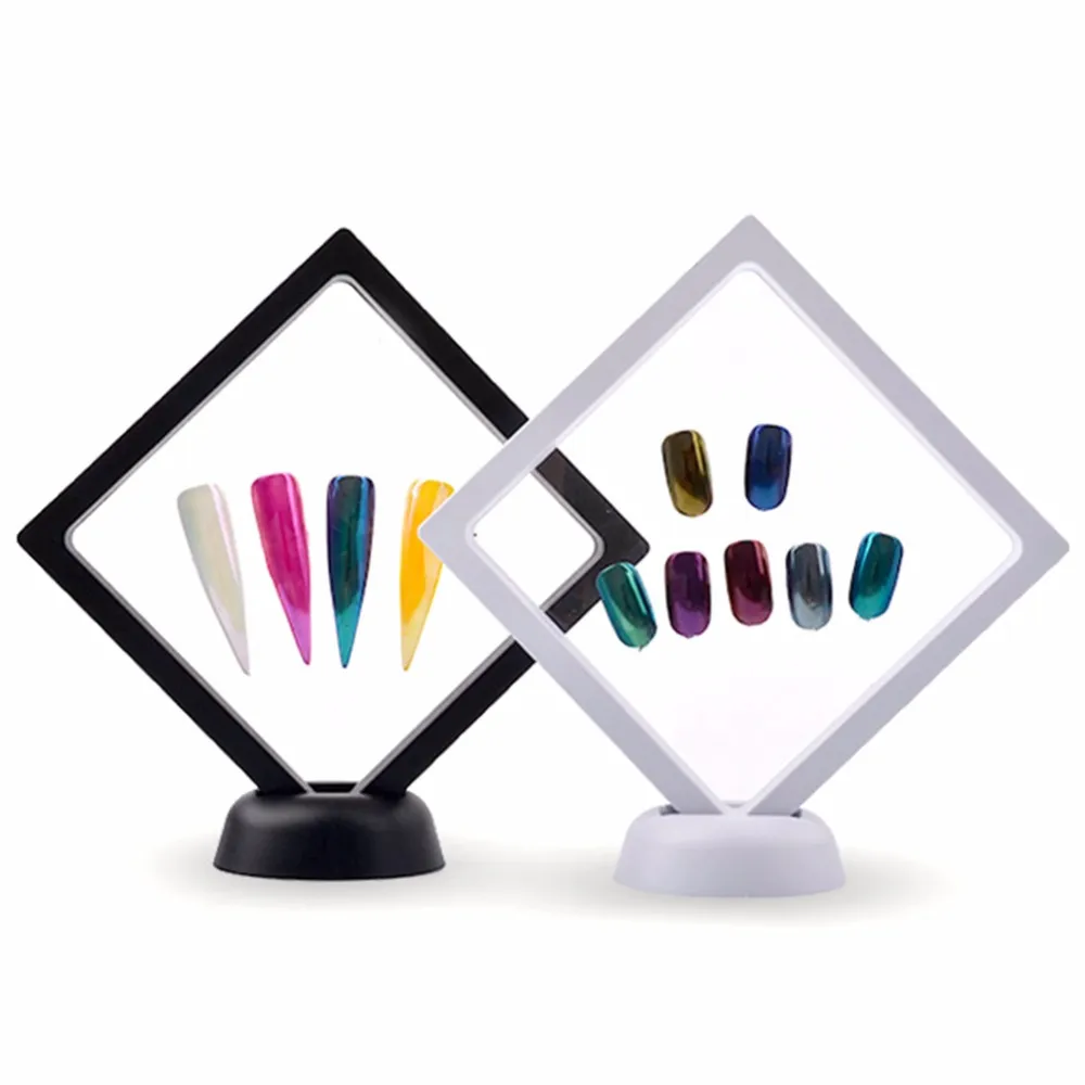 Manicure Nail Art Display Stand Paznokci Gel Polerowanie Pokazuje Półka Kwadratowy Ramka na zdjęcia Wyświetlacz Płyta Kolor Karty Wykres Stały zestaw