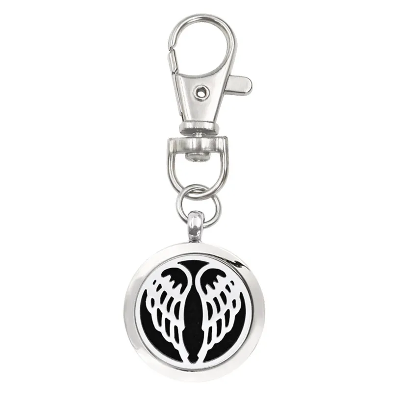 Tree of life Round cloud Essential Oil Aroma Diffuser Perfume Locket with Lobster clasp Keychain keyring With Pads color298L