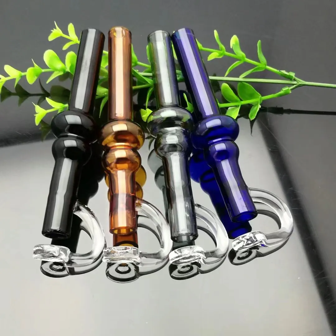 American models Color band cap gourd pipe Wholesale Glass bongs Oil Burner Glass Water Pipe Oil Rigs Smoking, Oil.