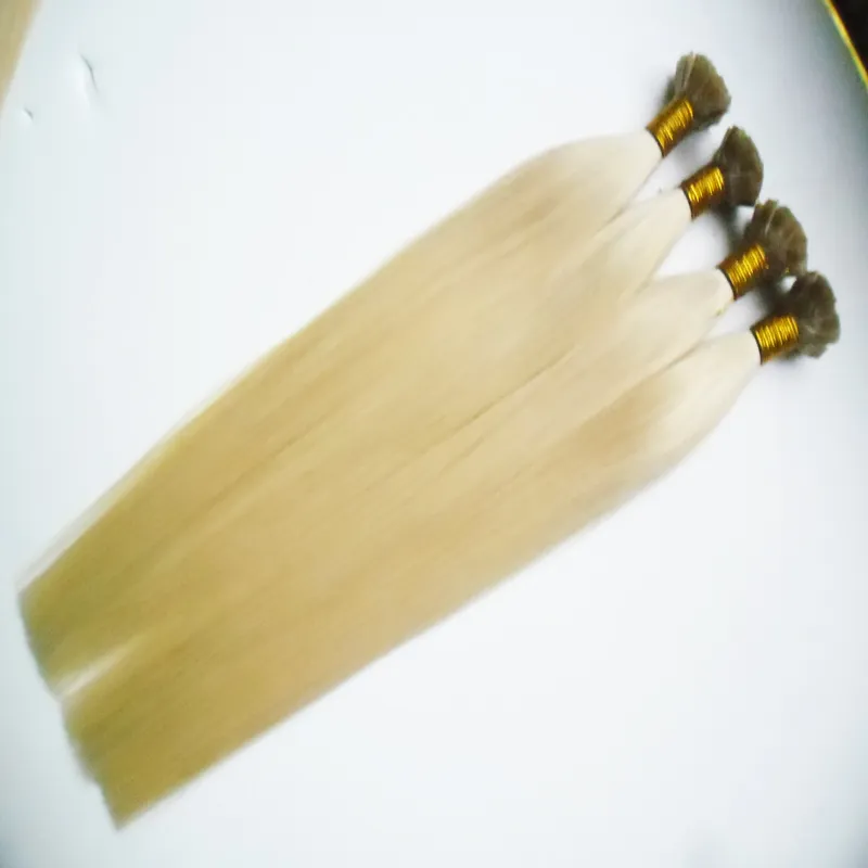 200g金髪の平らな髪の伸びが200Sの融合ヘアの伸びのまっすぐな機械製造されたレミーネイルヘアケラチンプリボンドの人間