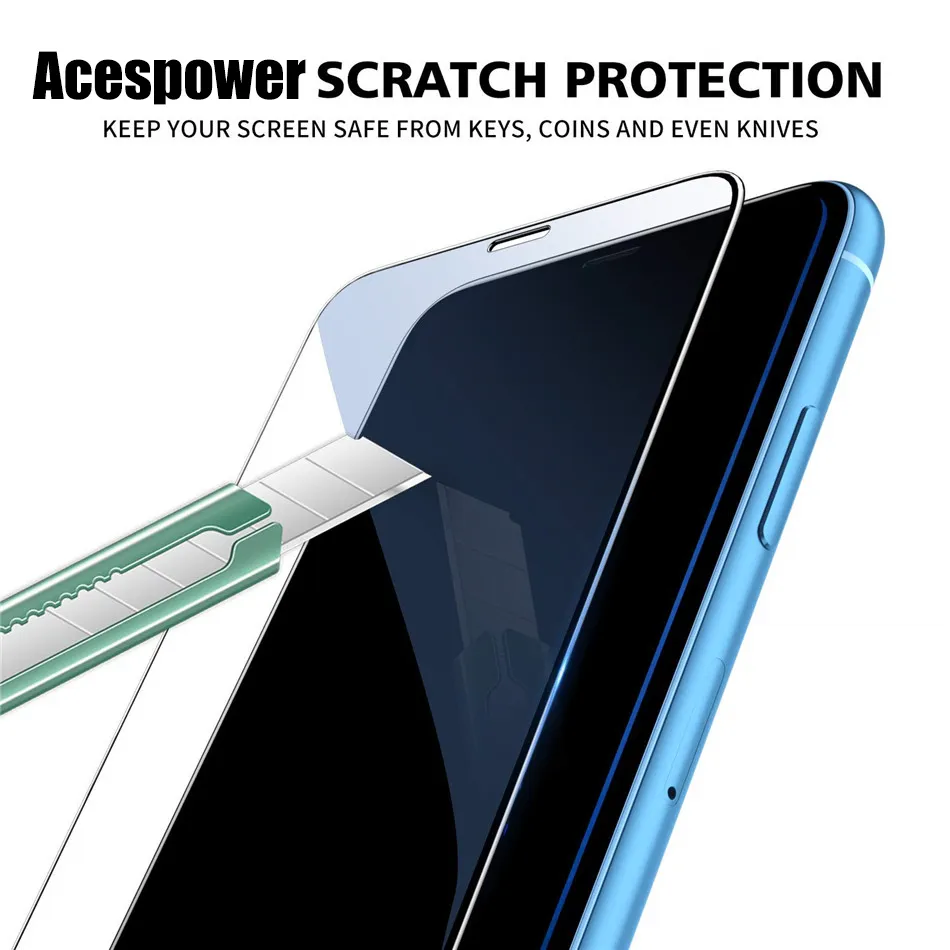 غطاء الغراء الكامل زجاج مقسّر لـ iPhone 15 14 13 12 Mini 11 Pro XR XS Max Screen Protector for Samsung S10E A20e A2 Core J6 Black