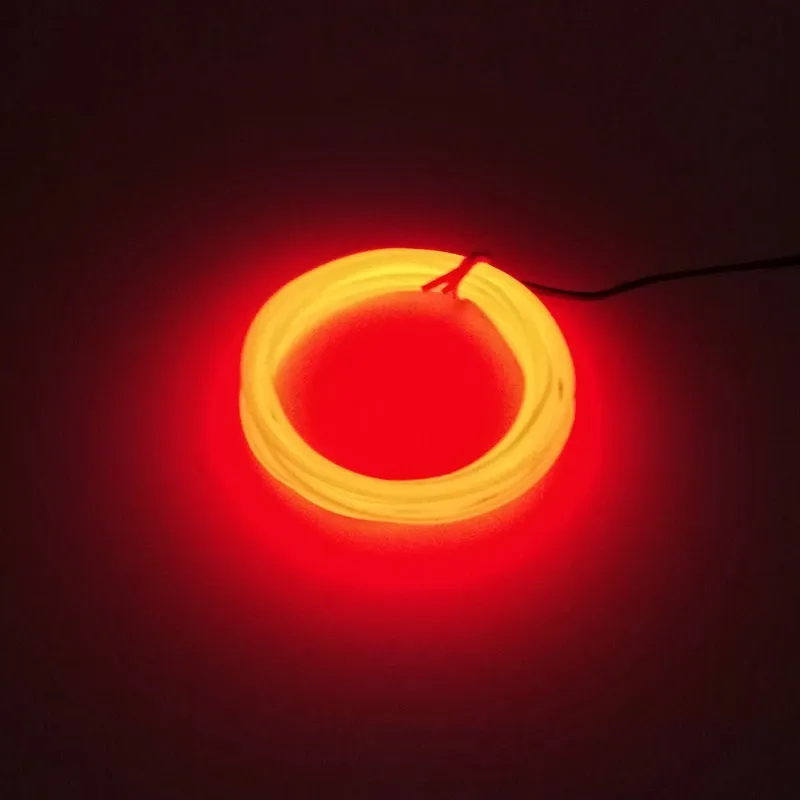2 m/3 m/5 M 3 V Flessibile Della Luce Al Neon Glow EL Wire Rope nastro Cavo Striscia LED luci al neon Scarpe Abbigliamento Auto nastro decorativo lampada