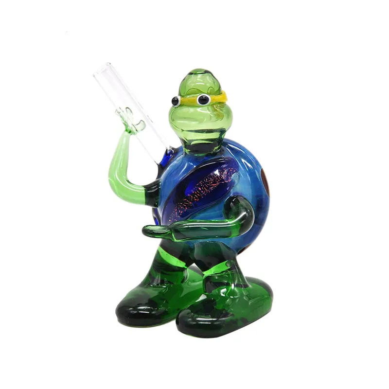 Newest Mini Pipe Glass Colorful Turtle Shape High Quality High Temperature Resistance Smoking Hand Made Pipe Tube Unique Design