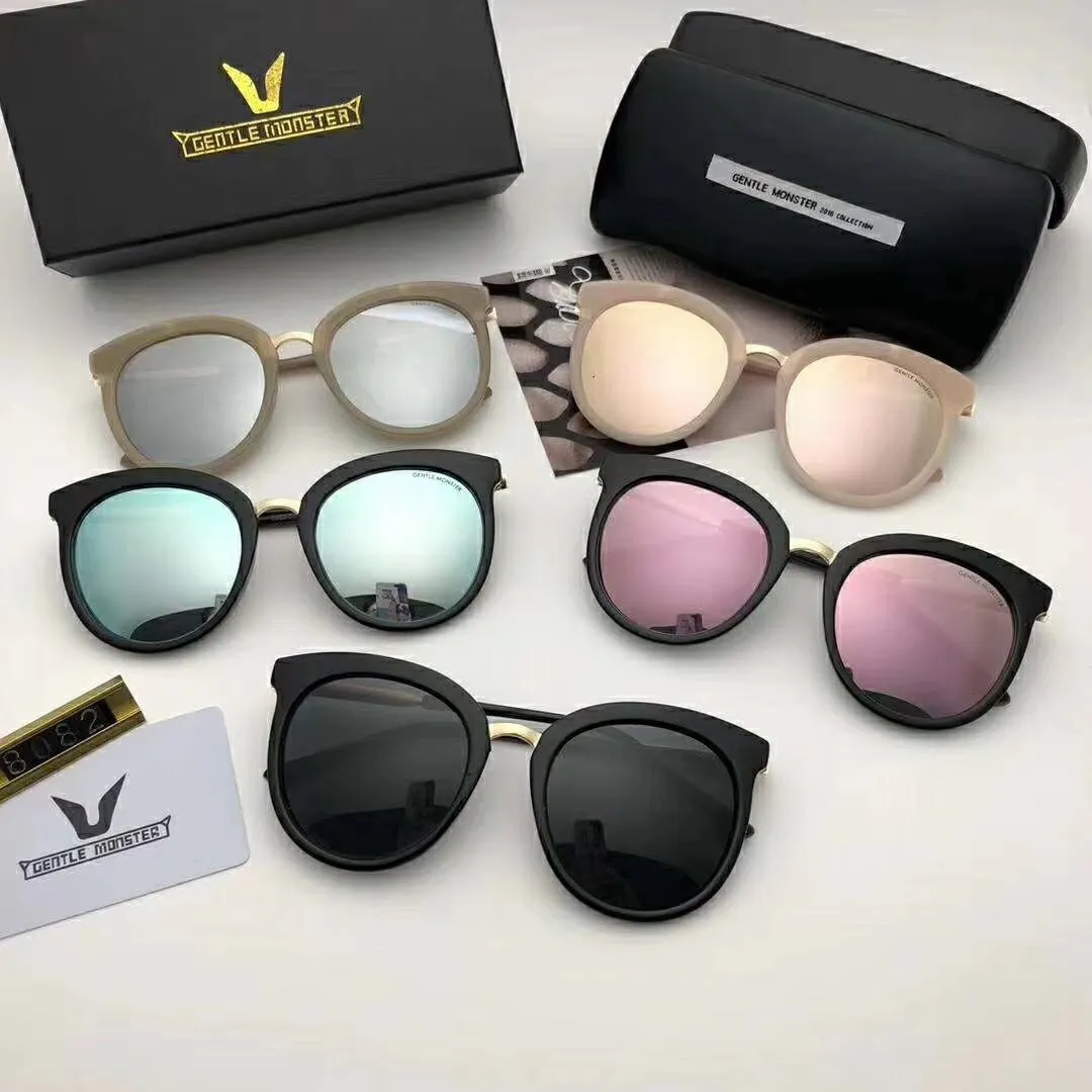 avec boîte de lunettes de soleil populaires Luxury Femmes Brand Designer 8082 Square Style Full Full Top Quality Protection UV Couleur mixte 2174868