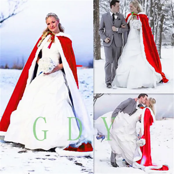 Long Wedding Cloak Winter Wedding Dress Cloak .Winter Warm Hooded White Faux Fur Cape Bridal New From Gddy 47.17 DHgate.Com