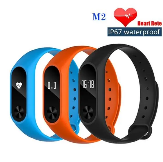 M2 Monitor de Freqüência Cardíaca Pulseira Inteligente bluetooth Smartband Saúde Rastreador De Fitness Banda Inteligente Pulseira para Android iOS