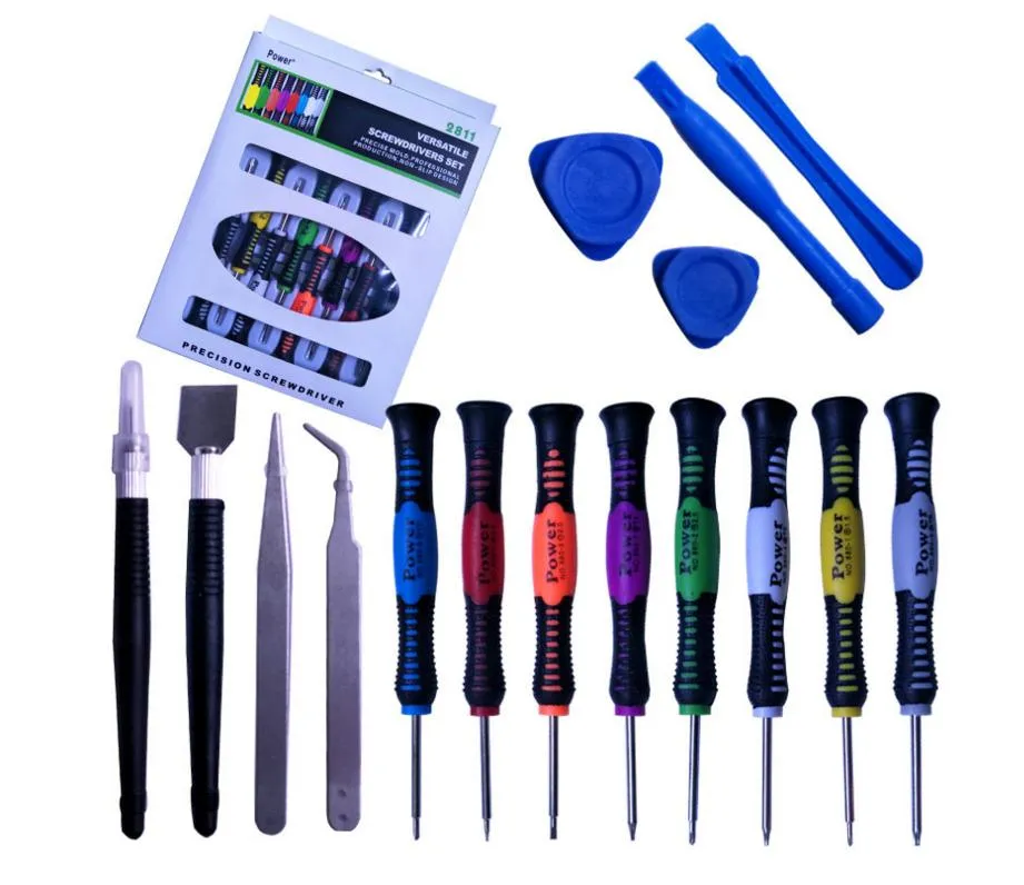 16 in 1 Opening Pry Tools Disassembly phone Repair Kit Versatile Screwdriver Set For iPhone 4 5 6 HTC Samsung Nokia smartphone
