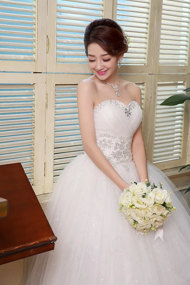 Custom Madeb mode princesse dentelle avec perles robe de mariée 2018 pas cher robe de bal robes de mariée vestido de noiva