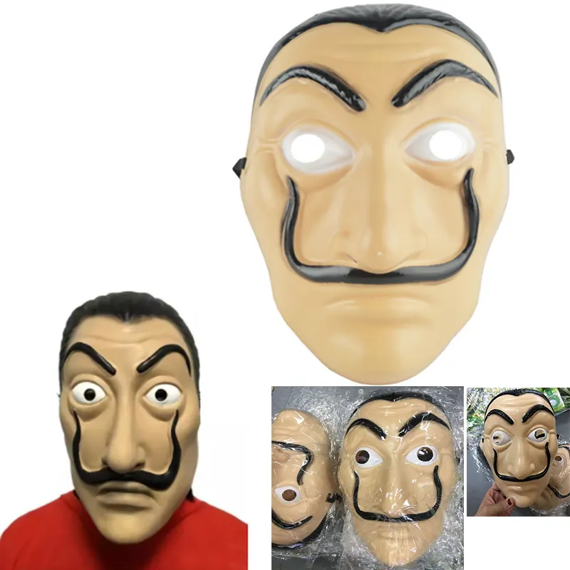 Cosplay Party Mask La Casa De Papel Salvador Dali New Costume Movie Mask Realistic Halloween XMAS Supplies HH7-929
