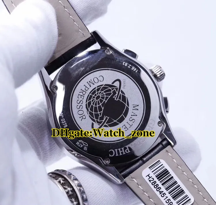 Дешевый новый высококачественный Master Control Q1538420 1538420 Белый циферблат Серебряный корпус Кварцевый хронограф Мужские часы Кожаный ремешок Wristwat279A