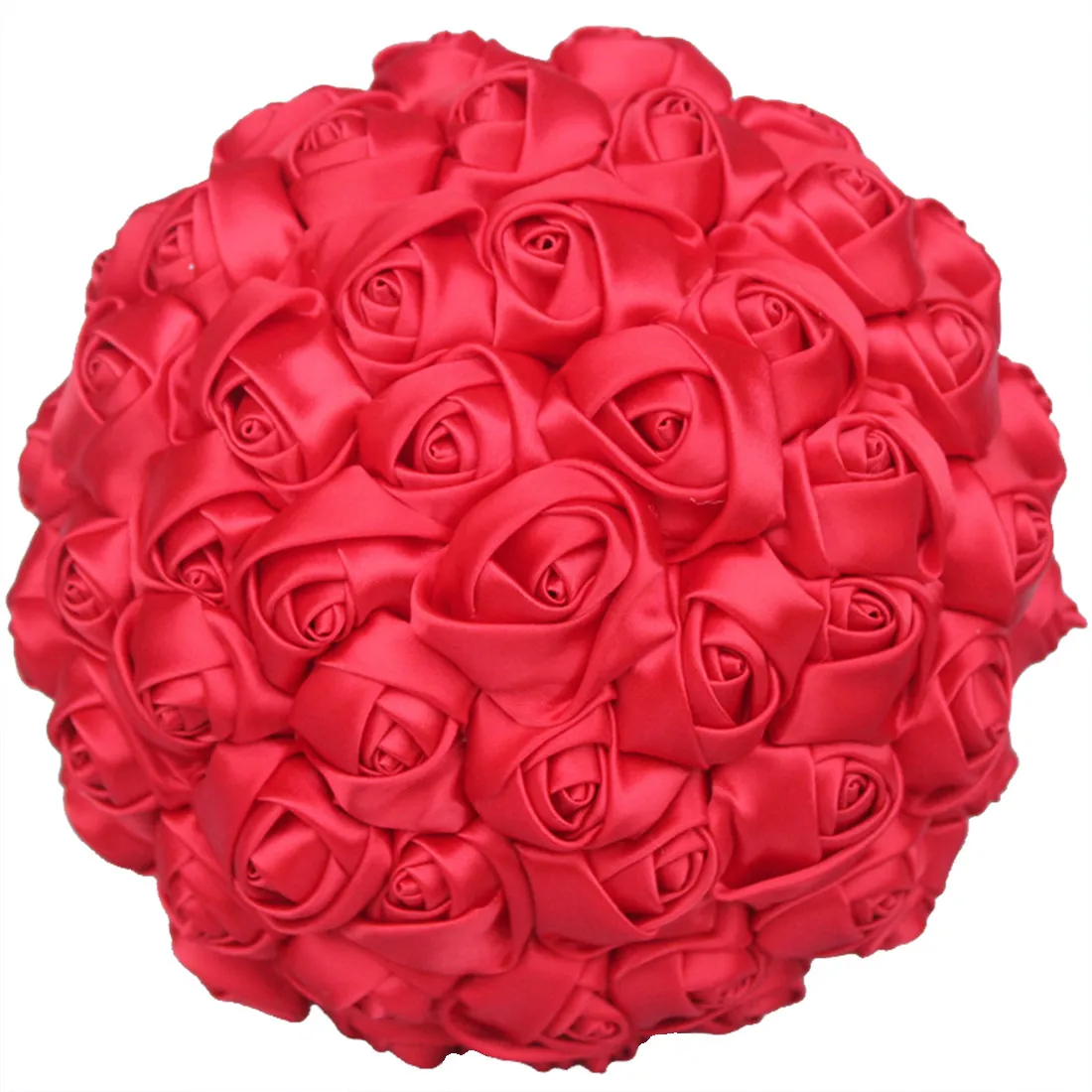 Flores de boda artificiales Ramos de boda para novias Rosas hechas a mano Ramos de novia Rosa Marfil Rojo Ramo de dama de honor Decoraciones de boda