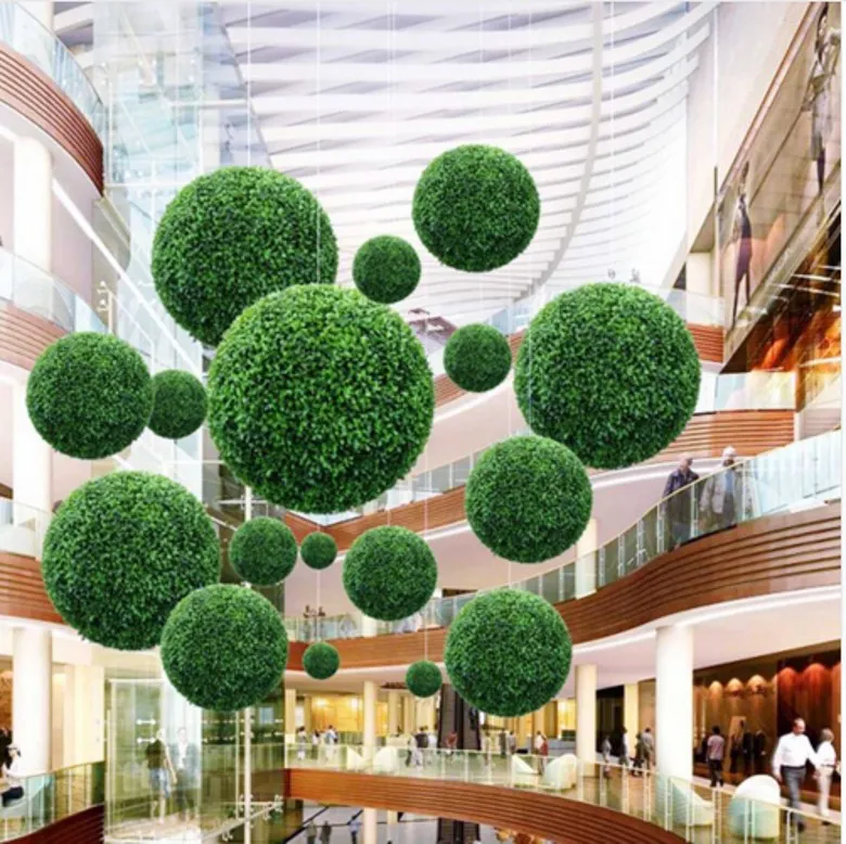 2 stks Grote Groene Kunstmatige Plant Ball Topiary Tree Boxwood Wedding Party Home Outdoor Decoratie Planten Plastic Grasbal