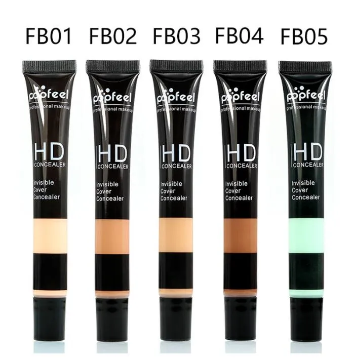 Nueva moda Popfeel impermeable líquido Corrector maquillaje cubierta perfecta cara crema blanqueadora Color Corrector corrector base maquillaje