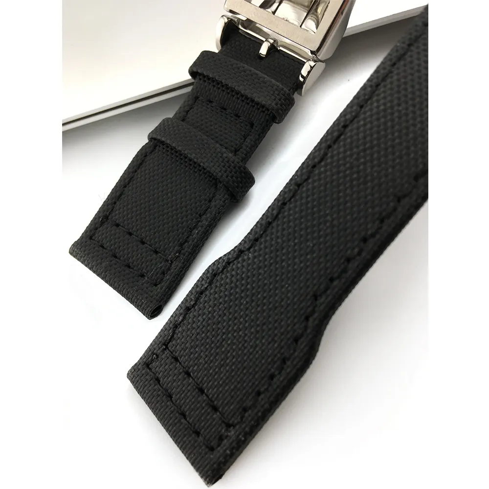 20mm 21mm 22mm Green Black Nylon Watch Strap Watchband Belt med fjäril Buckle Replacement Armband för IWC Portuguese med TO239Q